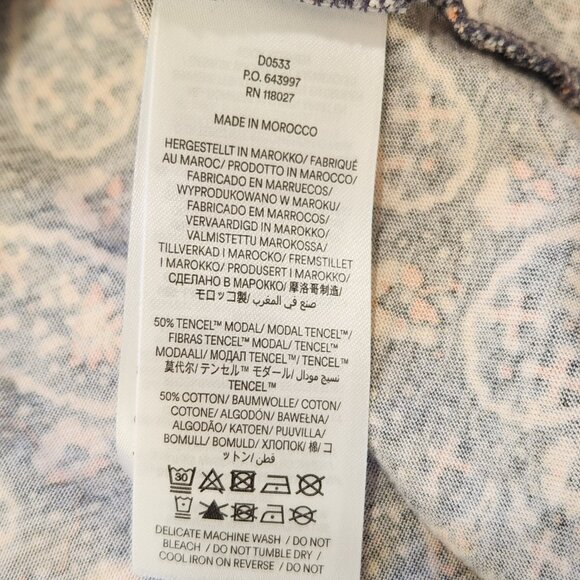 Boden Sweetheart Mini Dress 14R Multi Paisley Blooms Jersey Knit Long Sleeve - Picture 10 of 10